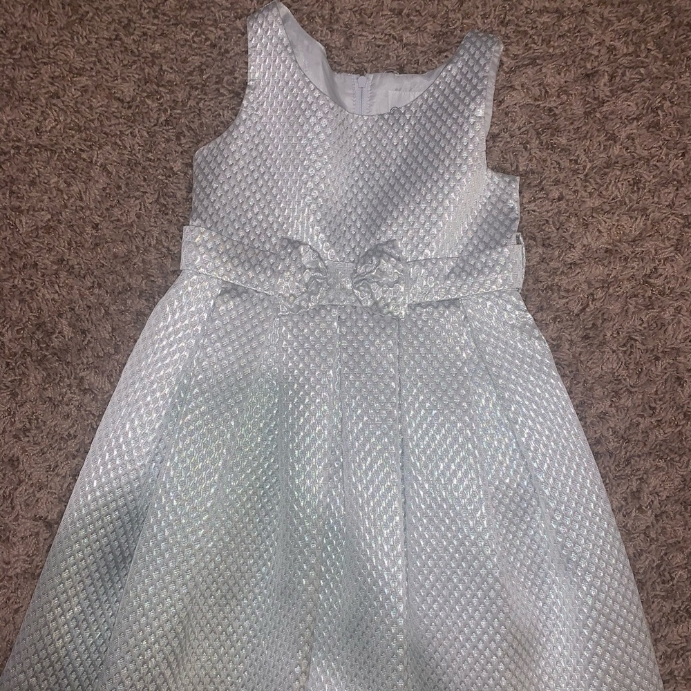 Girls Silver Formal Dress